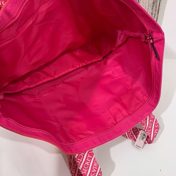 Victoria’s Secret NWT $49.95 Colorblock Canvas Tote Women’s - Picture 9 of 10